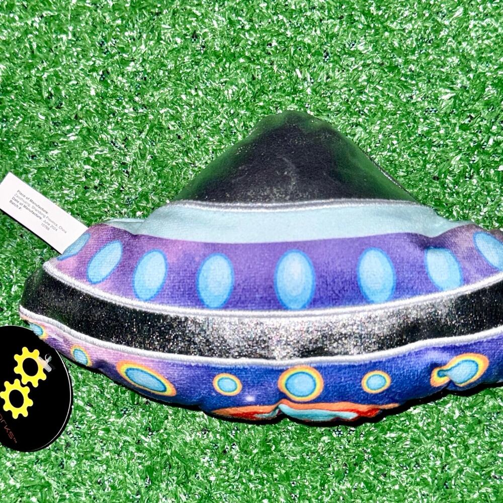 Toy Works Outer Space Alien Disc Spaceship Plush New With Tag